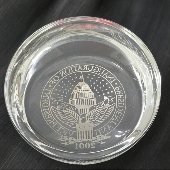 President Bush Vice Kenney Clear Paperweight crystal Inaugural gift 2001 - Picture 4 of 8